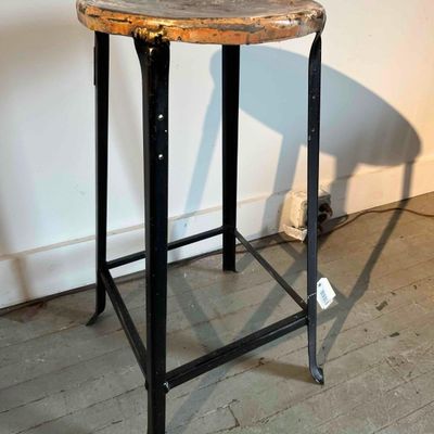 Sale Photo Thumbnail #230: Industrial Black Steel Bar Stool