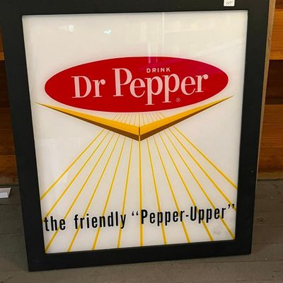 Sale Photo Thumbnail #627: Mid-C. Dr Pepper Advertising Sign Panel