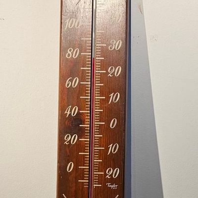Sale Photo Thumbnail #255: Taylor USA Hardwood Wall Thermometer