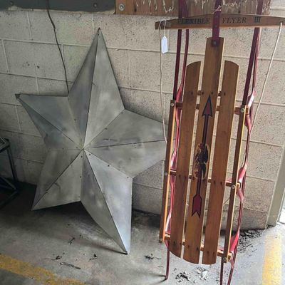 Sale Photo Thumbnail #619: Flexible Flyer III Sled & Metal Star