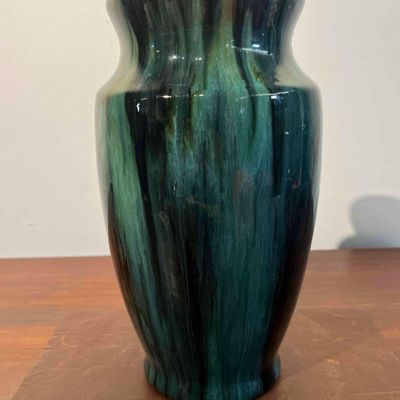 Sale Photo Thumbnail #268: Green & Black Drip Glaze Ceramic Vase