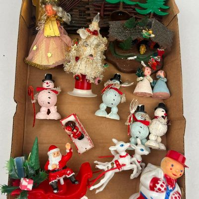 Sale Photo Thumbnail #670: Mid-Century Christmas & Figurines