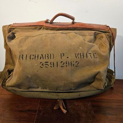 Sale Photo Thumbnail #325: Named WWII US Army Air Forces B-4 Bag
