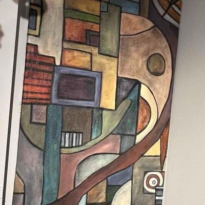 Sale Photo Thumbnail #727: Modernist Abstract Painting