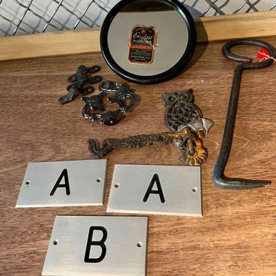 Sale Photo Thumbnail #341: Evalast Mirror, Iron Salvage & Hardware