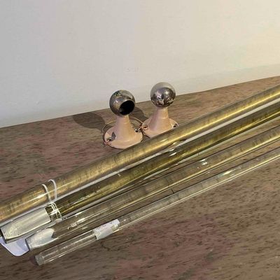 Sale Photo Thumbnail #137: Mid-C. Lucite & Painted Metal Wall Rods