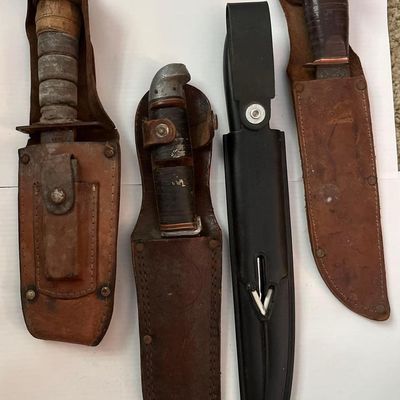 Sale Photo Thumbnail #706: 4 Solingen, Ranger & Fiskars Knives