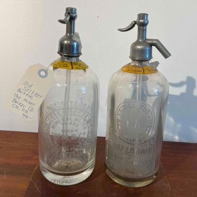 Sale Photo Thumbnail #436: Pair Cleveland Ohio Seltzer Siphons