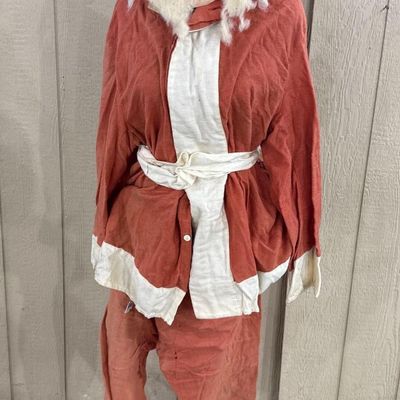 Sale Photo Thumbnail #682: 1940s Santa Costume w/ Painted Mask