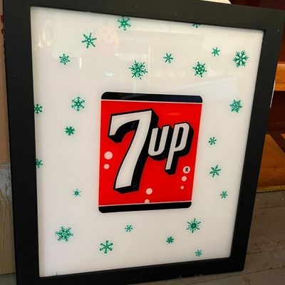 Sale Photo Thumbnail #625: Pair 7Up Snowflake Soda Machine Panels