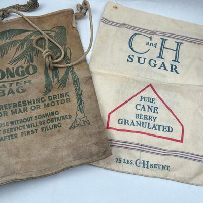 Sale Photo Thumbnail #681: 1934 C&H Sugar Sack & Congo Water Bag