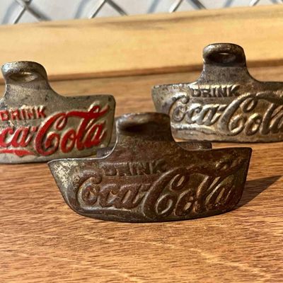 Sale Photo Thumbnail #330: 3 Coca-Cola Metal Bottle Openers