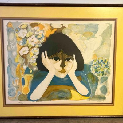 Sale Photo Thumbnail #170: Bernard Stern Young Girl Lithograph