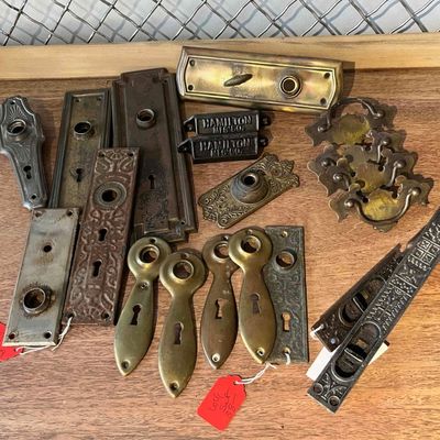 Sale Photo Thumbnail #346: Hamilton Mfg. Co. Pulls & Hardware Set