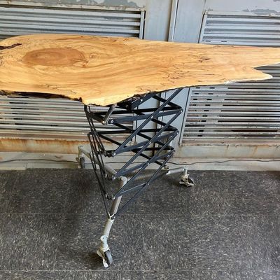 Sale Photo Thumbnail #52: Spalted Maple Live Edge Studio Table