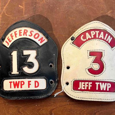 Sale Photo Thumbnail #431: Pair Jefferson Township Helmet Shields