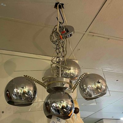 Sale Photo Thumbnail #733: Chrome & Acrylic Eyeball Chandelier
