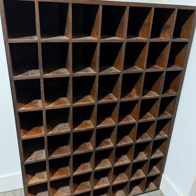 Sale Photo Thumbnail #564: 49-Compartment Wood Pigeonhole Cabinet