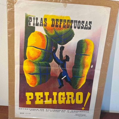 Sale Photo Thumbnail #421: 1957 Mexican Health Industrial Poster
