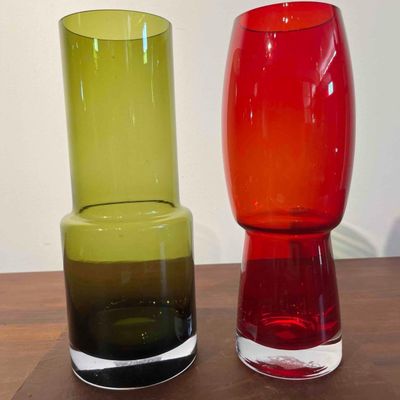 Sale Photo Thumbnail #270: Pair Mid-Century Modern Art Glass Vases