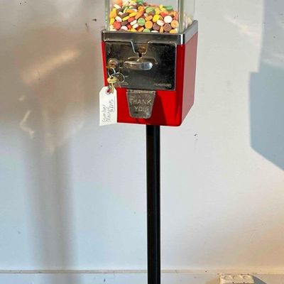Sale Photo Thumbnail #397: Pedestal Coin-Op Gumball Machine