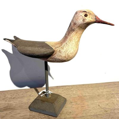 Sale Photo Thumbnail #127: Carved & Painted Wooden Shorebird Decoy