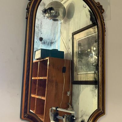 Sale Photo Thumbnail #609: Arched Victorian Revival Gilded Mirror