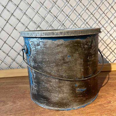 Sale Photo Thumbnail #302: Blue Painted Galv. Metal Minnow Bucket