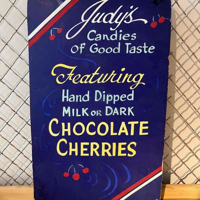 Sale Photo Thumbnail #440: Judy's Candies Chocolate Cherries Sign