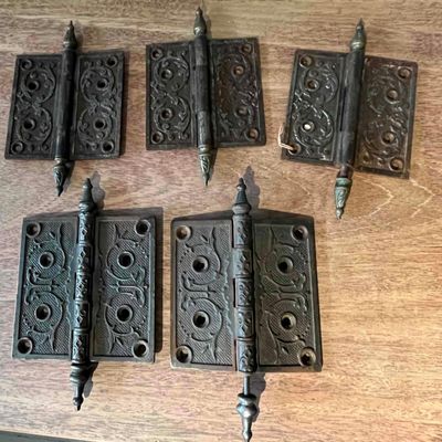 Sale Photo Thumbnail #331: Victorian Cast Iron Steeple Tip Hinges