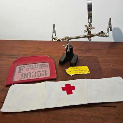 Sale Photo Thumbnail #321: 1944 PA Hunt License, Red Cross & Tool