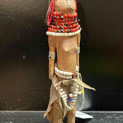 Sale Photo Thumbnail #90: Turkana Beaded Wood & Leather Ikoku