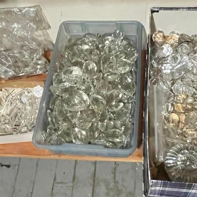 Sale Photo Thumbnail #594: Crystal Chandelier & Lighting Parts