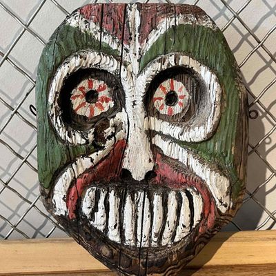 Sale Photo Thumbnail #388: New Guinea Tiki Carved Wood Wall Mask