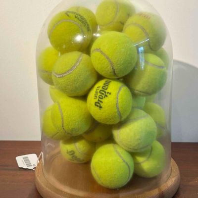 Sale Photo Thumbnail #512: Used Tennis Balls, Glass Cloche & Base