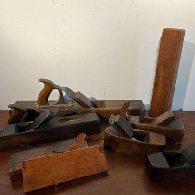 Sale Photo Thumbnail #528: 9 D.R. Barton & Ogontz Wood Hand Planes