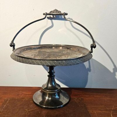 Sale Photo Thumbnail #380: Victorian Aesthetic Silver Plate Basket
