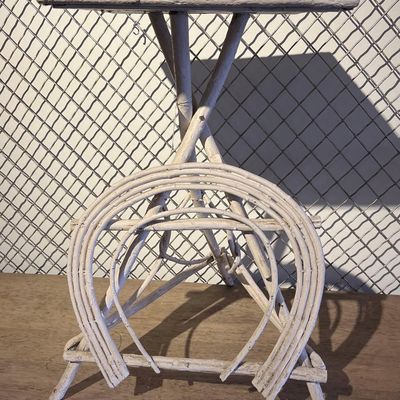 Sale Photo Thumbnail #17: Adirondack White Twig Tripod Side Table