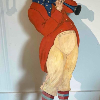 Sale Photo Thumbnail #552: Hand-Painted Wood Musician Cutout