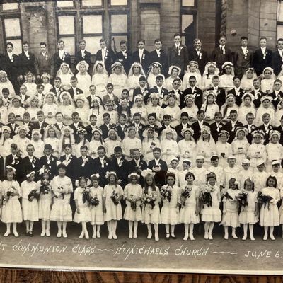 Sale Photo Thumbnail #61: Miller Studio Pan. Communion Photo 1915