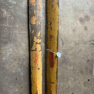 Sale Photo Thumbnail #623: Pair of Local Madison Yellow Wood Boat Oars