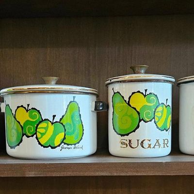 Sale Photo Thumbnail #246: Georges Briard Enameled Canister Set