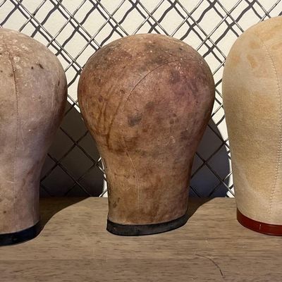 Sale Photo Thumbnail #30: Three Canvas Millinery & Wig Blocks
