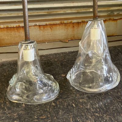 Sale Photo Thumbnail #54: Pair Gary Weisser Hand-Blown Pendants