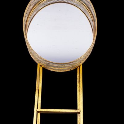Hollywood Regency Style Folding Mirror Table