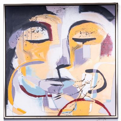 Contemporary Abstract Expressionist Portrait Print