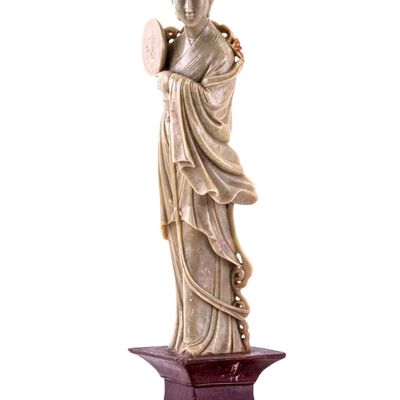 Chinese Carved Soapstone Guanyin Statuette
