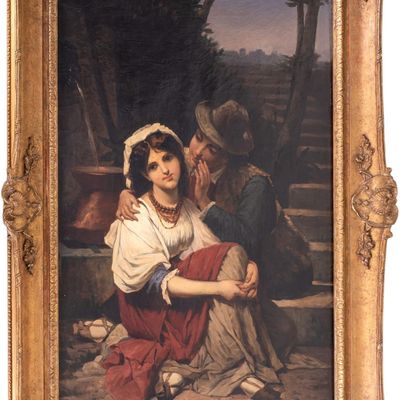 A. Coronelli, Large Italian Figural O/c