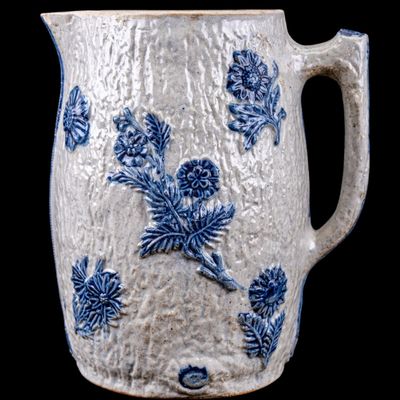 19th C White's Pottery Salt Glazed Pitcher