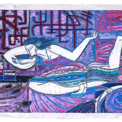 Signed Adrian Wong Shue Songbird Deluxe Serigraph